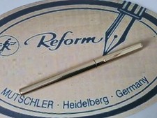 Reform Füller Patronenfüller vergoldet guillochiert Mutschler Heidelberg 70er