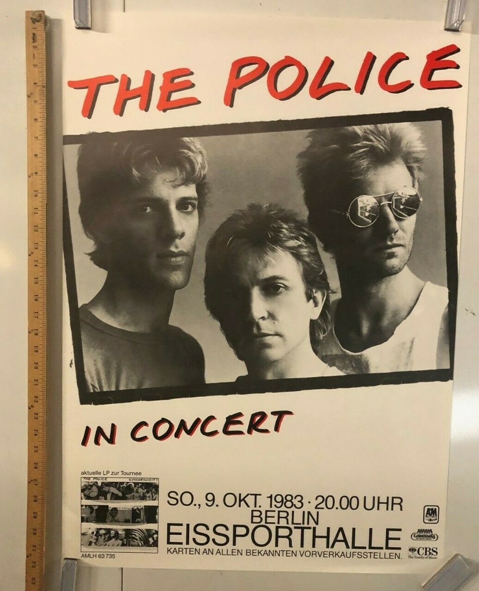 The Police 1983 Tour Poster For Synchronicity In Berlin