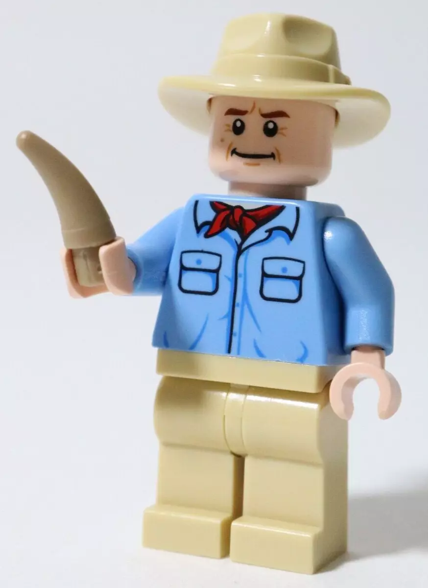 LEGO Jurassic Park Alan Grant Minifigure 75936 75932 Velociraptor