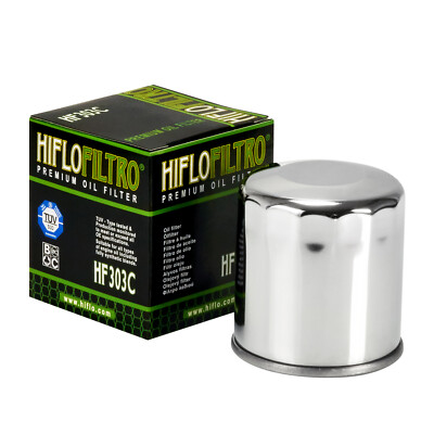 Chrom Ölfilter HiFlo Yamaha YFM 400 Kodiak 2WD AJ08 2003-2004