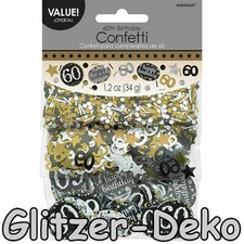 KONFETTI 60. GEBURTSTAG - Gold Silber Geburts...
