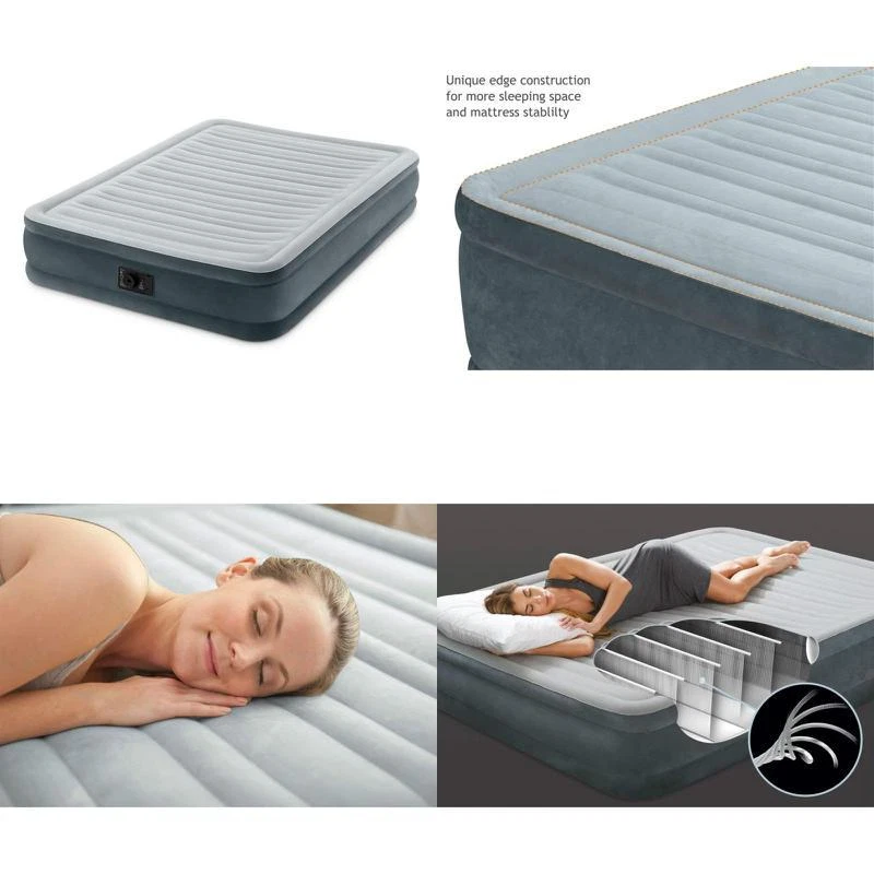 Cama de aire de felpa Intex Dura-Beam Deluxe Comfort serie con bomba interna (modo 2021 Foto 3 de 4