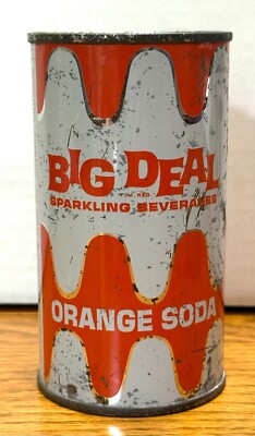 *Vintage*-Big Deal Orange Flat Top Soda Can (Pre-Zip Code)