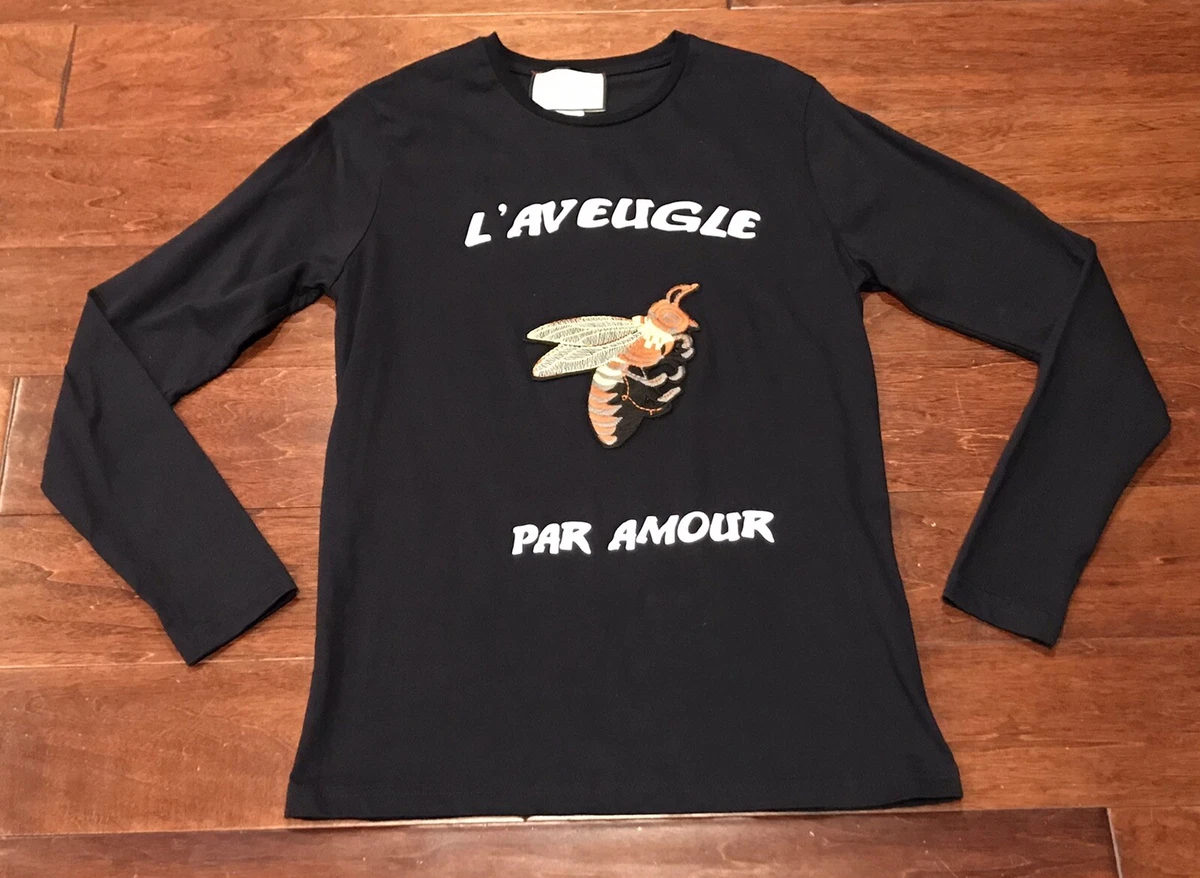 esponja Prestador mediodía Gucci Adult L'aveugle Par Amour Embroidered Black Bee Long Sleeve Tee Shirt Sz S | eBay esponja Prestador mediodía Gucci Adult L'aveugle Par Amour Embroidered Black Bee Long Sleeve Tee Shirt Sz S | eBay