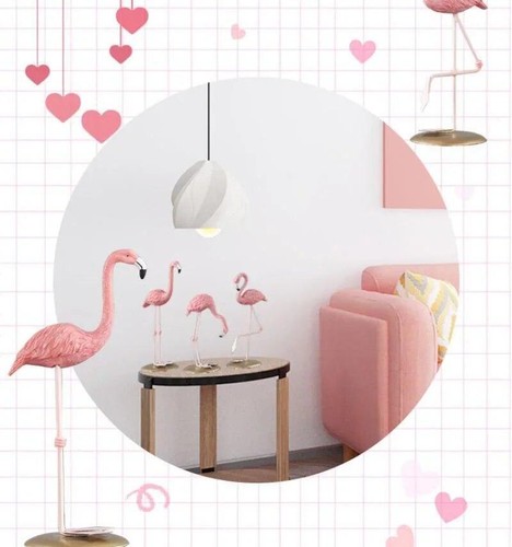 Figurine Flamingo Pink Resin Ornament Modern Small Carved Home Decor Novelty - Picture 11 of 27