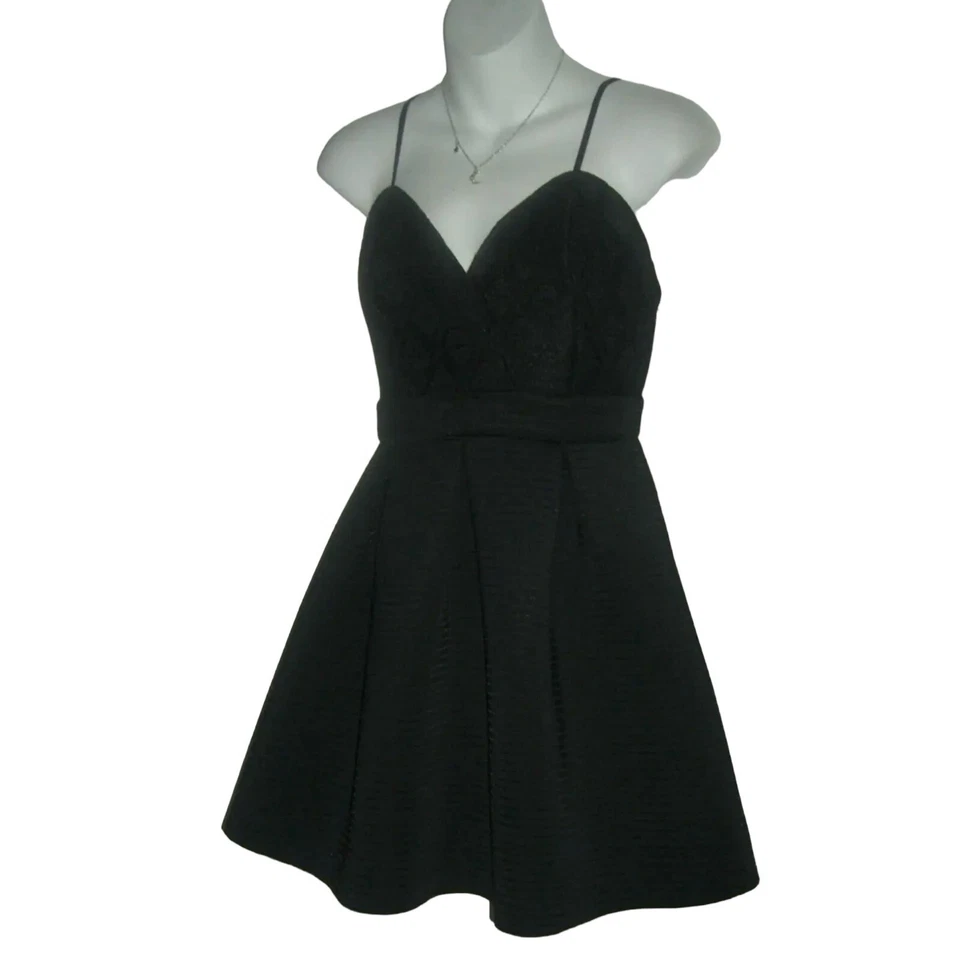 Vintage 90's Contempo Casuals Dress Black LBD Coquette Goth Grunge alt egirl y2k - Image 4 of 4