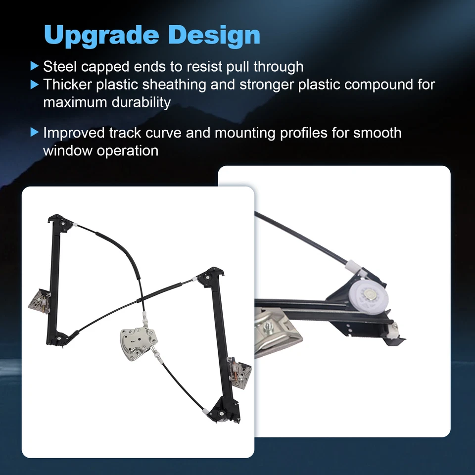 For 97-04 Porsche Boxster Front Left Power Window Regulator Without Motor - Image 4 of 4