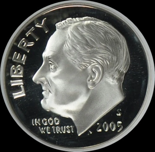 2005 S 90% Silver Roosevelt Dime Deep Cameo Gem Proof