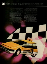 1984 Renault 5 PPG Indy Pace Car World Series High Tech Photo Original Print Ad