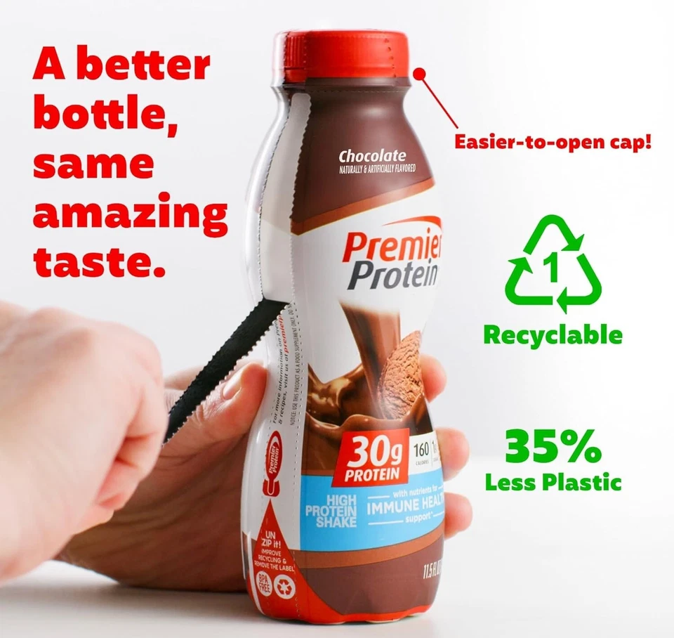 Batido de proteínas Premier, 30 g de proteína, 1 g de azúcar, 24 vitaminas y minerales, 11 oz, paquete de 12 Foto 4 de 4