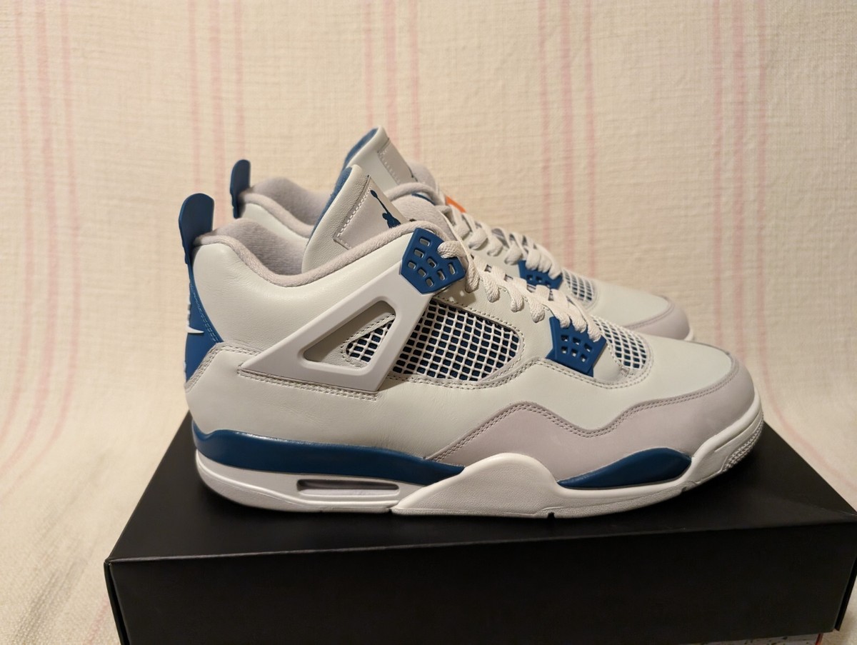Nike Air Jordan 4 Retro AJIV AJ4 Military Blue White Grey FV5029
