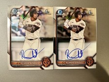 2022 Bowman (2) Ricardo Genoves 1st Autos #CPA-RGV Giants