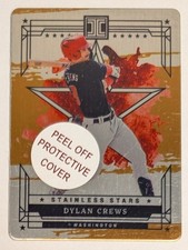 7/10 Dylan Crews 2024 Panini Impeccable Stainless Stars Purple w/ Peel