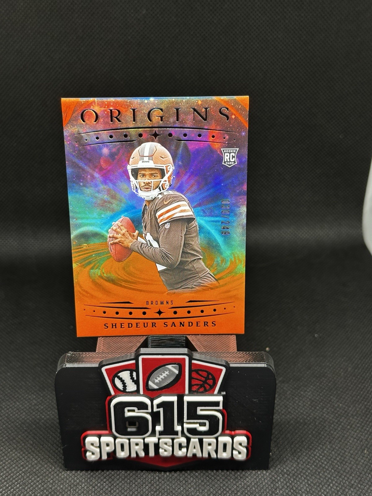 2025 Panini Origins Rookies Shedeur Sanders, Shedeur Sanders #107 Orange /249 RC