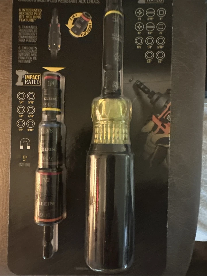 Klein Tools 85517HD Impact-Rated Multi-Bit Screwdriver/Nutdriver Set New - Image 4 of 4