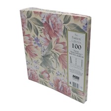 100 Page Magnetic Photo Album - Floral Design Large Ring Binder
