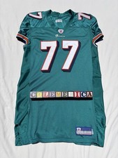 Reebok Miami Dolphins Ripon Game Jersey #77 Size 50 NFL Jake Long ? VTG Pre 2010