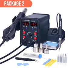 Soldering Station 8586D Soldering Iron Hot Air Rework Welding Station with Sleep