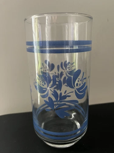 Set of 7 Vintage 1980's Pfaltzgraff Yorktowne Libbey 14 oz Glass Tumblers EUC
