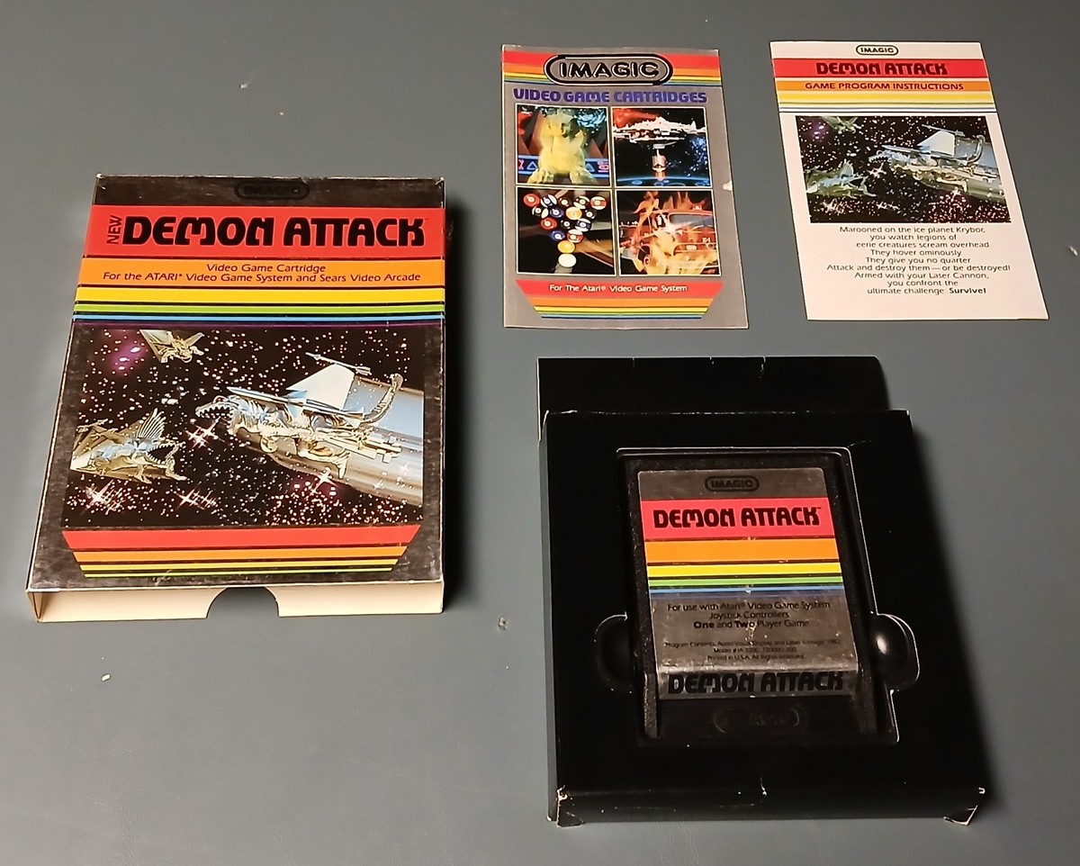 Atari 2600 Demon Attack By iMagic Complete In Box (CIB) With