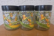 Three Beautiful 1970s Italian Cerve Glass Decorative Storage Jars