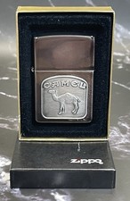 Zippo Camel Brushed Chrome Lighter with Raised Pewter Camel Emblem — listing 2