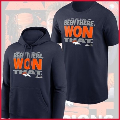 HOT NEW - Denver Broncos 2025 AFC West Division Champions Locker Room Hoodie Tee