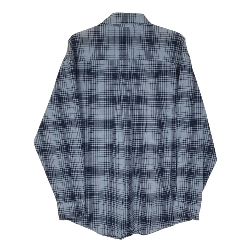 L.L.BEAN Blue Check Shirt Sunwashed Canvas Long Sleeve Cotton Mens M - Image 2 of 4