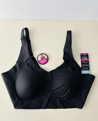 2X-Large New Bali Comfort Revolution Cool Comfort Fabric Wireless Bra Blk