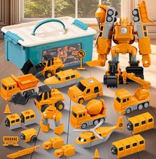 Magnetic Transform Engineering Car Toys, 35PCS Magnetic Blocks Construction V...