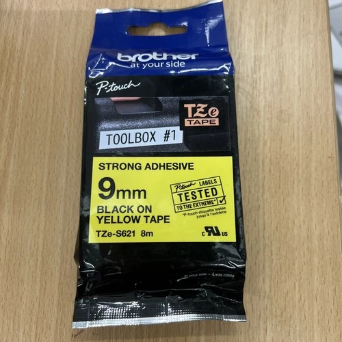 Brother Black On Yellow Strong Label Tape 9Mm X 8M - TZES621