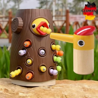 MARKENLOS Top Bright Magnetisches Spielzeug Kinder Spiel ab 2 Jahre Wurm Fangen Spiel NEU