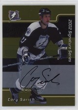 2001-02 ITG Be A Player Signature Series Gold Auto Cory Sarich #096 Auto 4f5