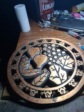 Vintage Trivet Copper Colored Cast Iron Wall Decor Fruit Grapes Pears Motif 8”