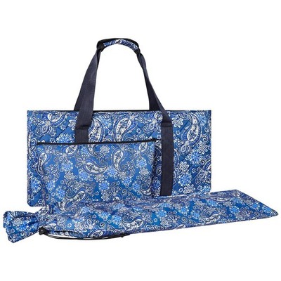 GUSTARIA Empty Mahjong Bag,Thickened Blue Printed American Mahjong Set, Tiles...