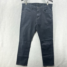 John Varvatos Jeans Mens 32 x 29 Black Bowery Denim Slim Straight Pants Preppy