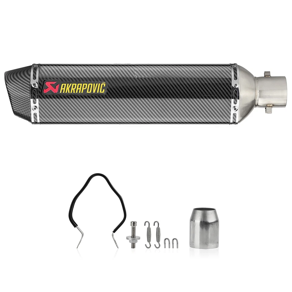 470mm Slip On Exhaust Muffler Pipe DB Killer For 38-51mm Universal Motorcycle - Image 2 of 4