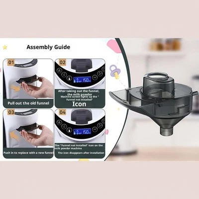 1 Set Ersatz Trichter und Abdeckung für Baby Brezza für Baby Formel Spender