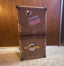 Vintage Hardcase Doll Armoire Trunk Wardrobe Around the World Read Description