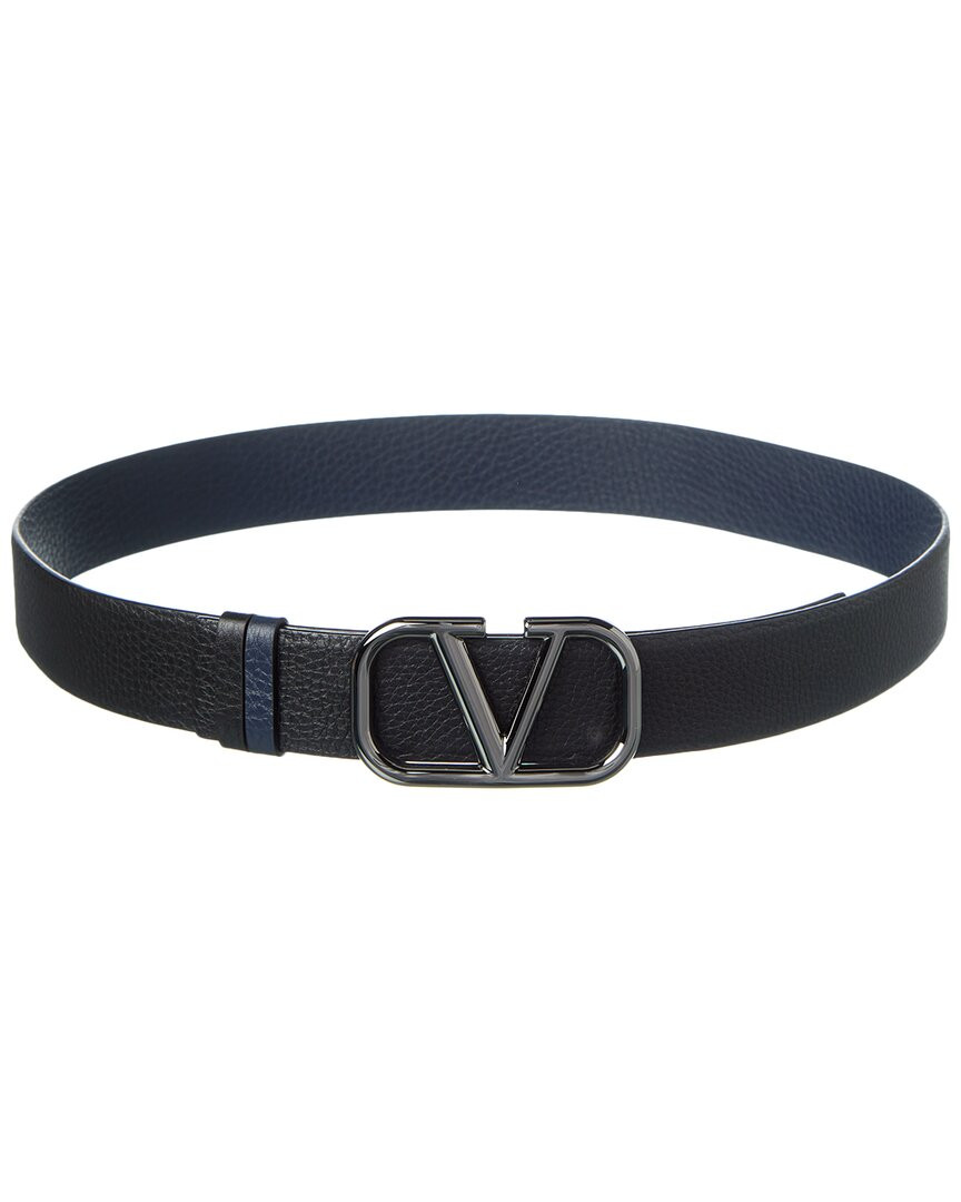 Фирменный реверсивный кожаный ремень Valentino Vlogo Женский черный 95 101490₽