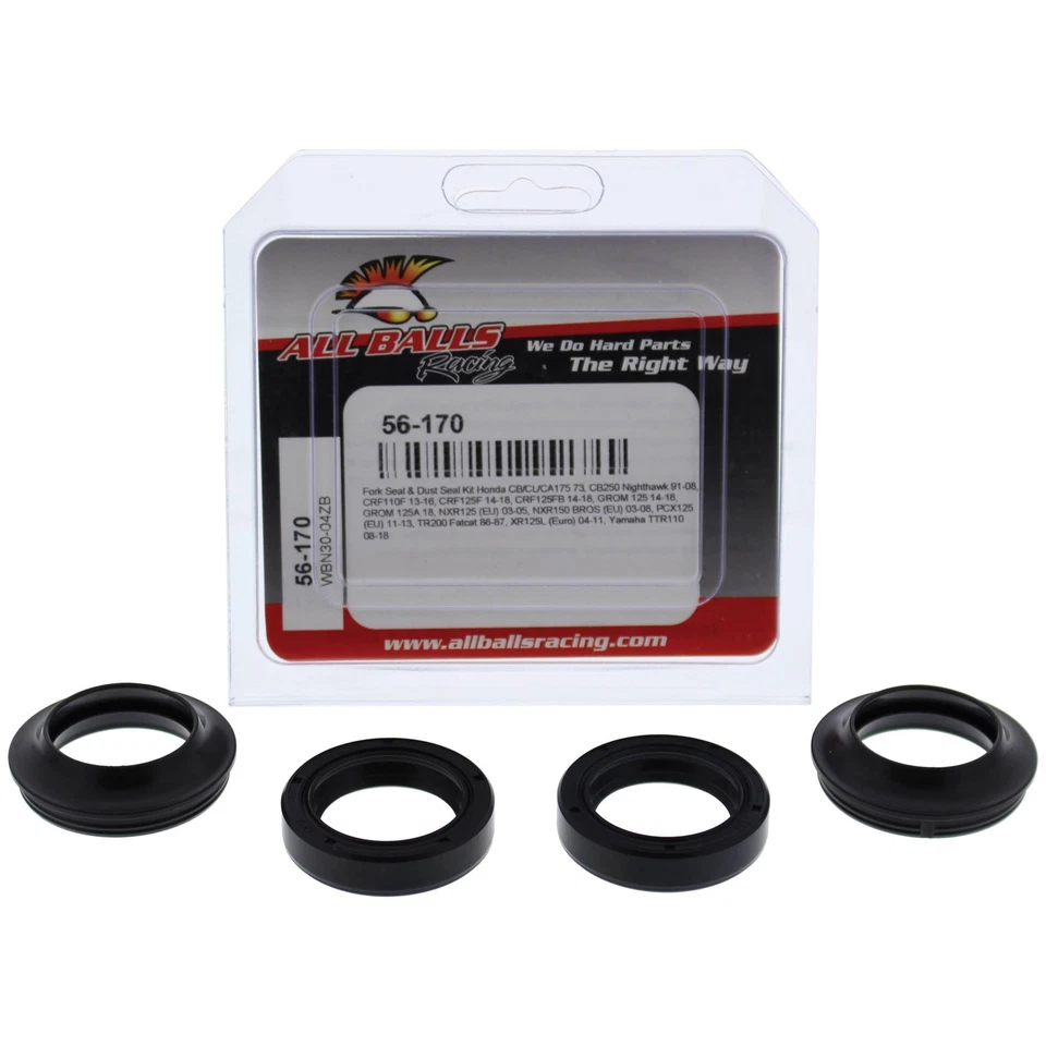 New All Balls Fork And Dust Seal Kit 56-170 For Honda CRF 125 F 14-17 Foto 3 de 4