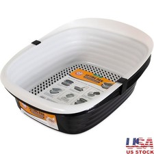 Sifting Cat Litter Box Easy Clean Odor Control Recycled Materials Versatile Use