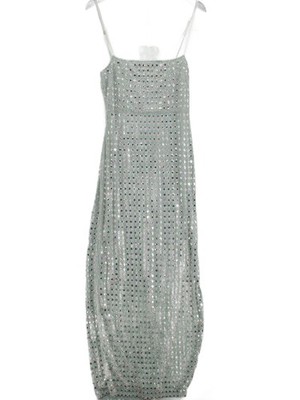 Oh Polly Maxikleid UK12 in Silber