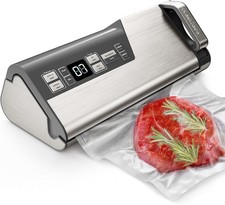 Mesliese Vacuum Sealer Machine, 95kPa 140W Double Seal Powerful Food Sealer