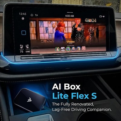 Wireless Car Video AI Box Flex S Wireless Phone Mirroring  CarPlay & Android Aut