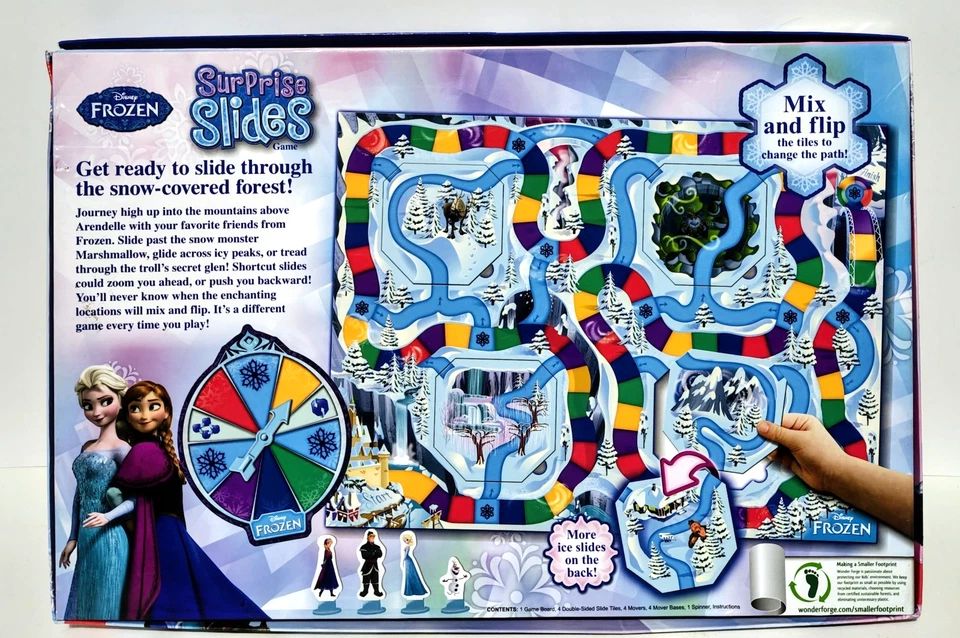 迪士尼冰雪奇缘 - 惊喜幻灯片 - 孩之宝棋盘游戏 - 完整 - 2014 — 第 2/4 张图片