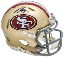 Arik Armstead Auto Signed San Francisco 49ers Gold Speed Mini Helmet Beckett Wit