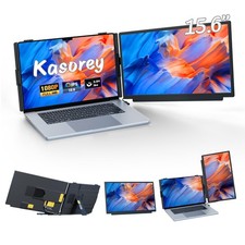 kasorey Laptop Screen Extender, 15.6" FHD 1080P Detachable Black