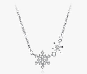 Authentic Snow flake necklace, snow flake pendant, silver snow flake necklace, gold