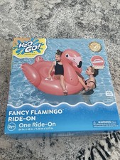 NIB H2O Go Fancy Flamingo Ride-On Pink Inflatable Pool Float